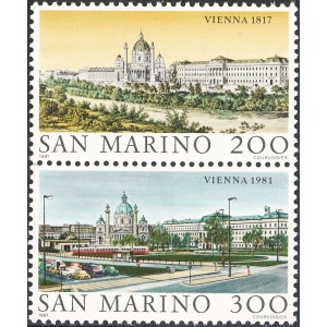 SAN MARINO - 1981 - Vedute di Vienna - 2 v. in coppia