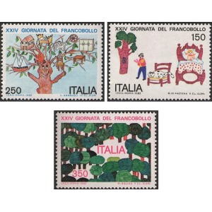 ITALIA - 1982 - 24° Giornata del Francobollo - 3 v.