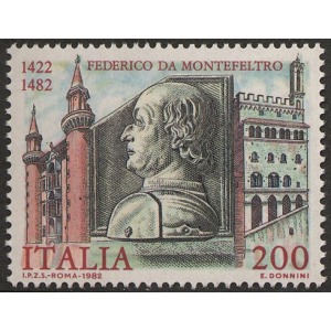 ITALIA - 1982 - 500° della morte di Federico da Montefeltro - 1 v.