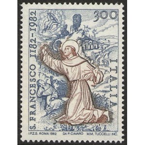 ITALIA - 1982 - 800° della nascita di San Francesco d'Assisi - 1 v.