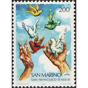 SAN MARINO - 1982 - 800° della nascita di San Francesco d'Assisi - 1 v.