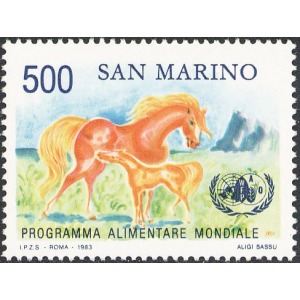 SAN MARINO - 1983 - 20° di attività del Programma Alimentare Mondiale - 1 v.