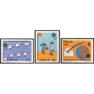 ITALIA - 1983 - 25° Giornata del Francobollo - 3 v.
