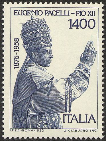 1983 25° della morte di Papa Pio XII 1 v. Italia ITALIA - 1983 - 25° della morte di Papa Pio XII - 1 v.