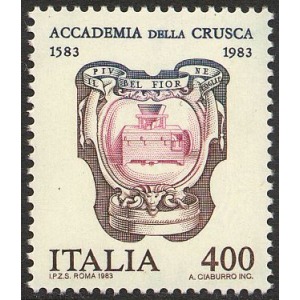 ITALIA - 1983 - 400° dell'Accademia della Crusca - 1 v.