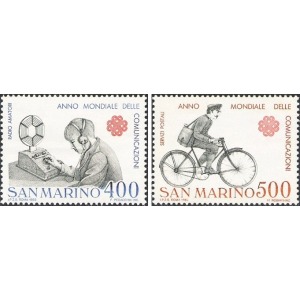 SAN MARINO - 1983 - Anno mondiale delle comunicazioni - 2 v.