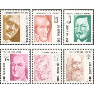 SAN MARINO - 1983 - I pionieri della scienza II serie - 6 v.