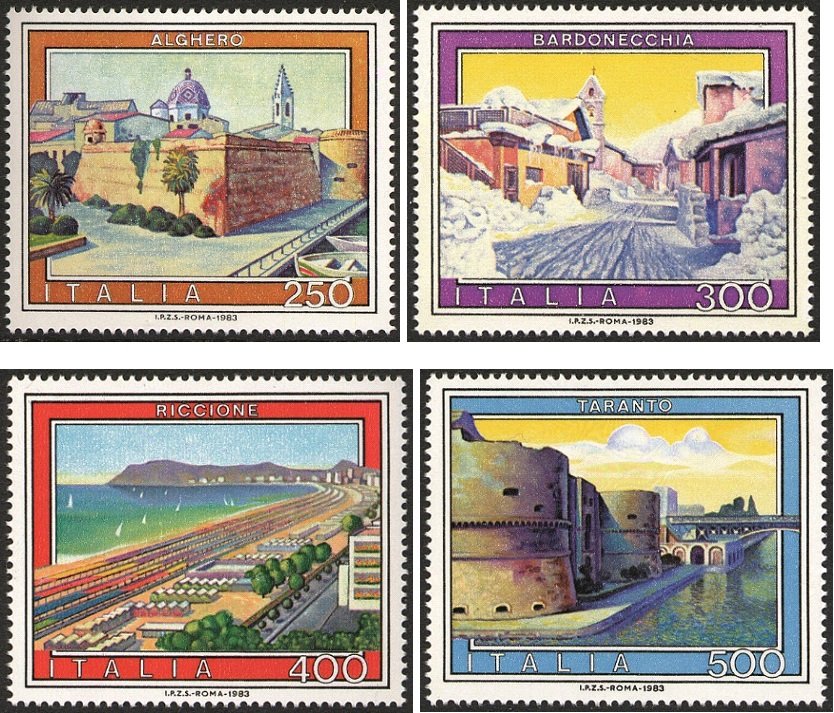 1983 Turistica X serie 4 v. Italia ITALIA - 1983 - Turistica X serie - 4 v.