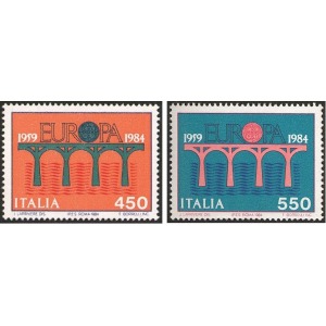 ITALIA - 1984 - Europa: 25° della CEPT - 2 v.