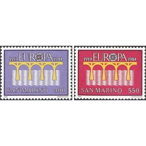 SAN MARINO - 1984 - Europa: 25° della CEPT - 2 v.