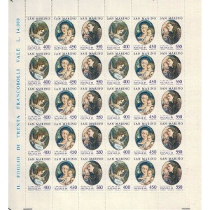 SAN MARINO - 1984 - Natale - 1 MF da 10 trittici