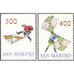 SAN MARINO - 1984 - Sbandieratori - 2 v.