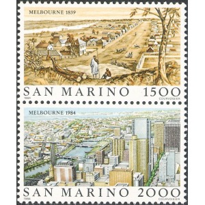 SAN MARINO - 1984 - Vedute di Melbourne - 2 v. in coppia