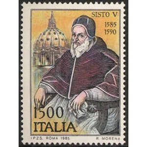 ITALIA - 1985 - 400° elezione di Papa Sisto V - 1 v.
