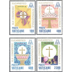 VATICANO - 1985 - 43° Congresso Eucaristico Internazionale a Nairobi - 4 v.