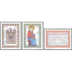 VATICANO - 1985 - 900° della morte di San Gregorio VII - 3 v.