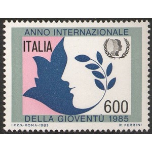 ITALIA - 1985 - Anno della gioventù - 1 v.