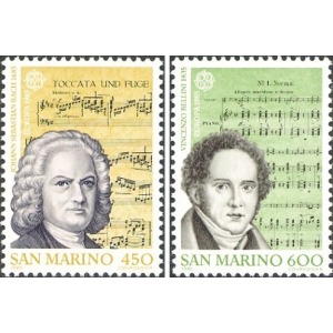 SAN MARINO - 1985 - Europa: Anno europeo della musica - 2 v.