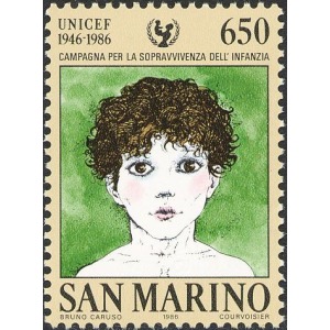 SAN MARINO - 1986 - 40° dell'UNICEF - 1 v.