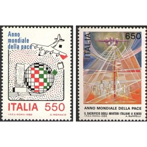 ITALIA - 1986 - Anno della Pace - 2 v.