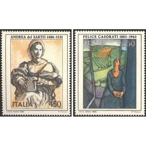 ITALIA - 1986 - Arte italiana XII serie - 2 v.