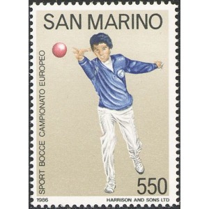 SAN MARINO - 1986 - Campionato europeo di bocce - 1 v.