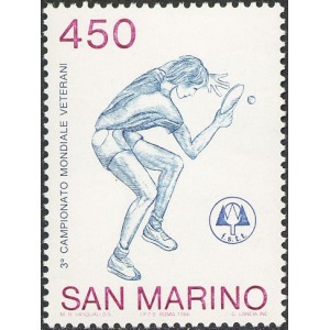 SAN MARINO - 1986 - Campionato mondiale di tennis da tavolo - 1 v.