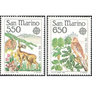 SAN MARINO - 1986 - Europa: Protezione della natura e ambiente - 2 v.