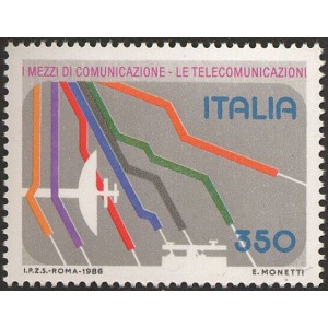 ITALIA - 1986 - Mezzi di comunicazione - 1 v.