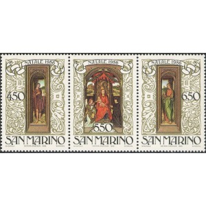 SAN MARINO - 1986 - Natale - 1 MF da 12 trittici