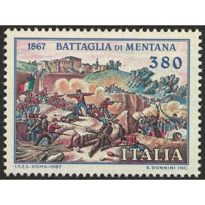 ITALIA - 1987 - 120° della battaglia di Mentana - 1 v.