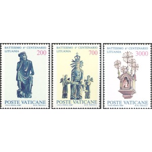 VATICANO - 1987 - 600° del battesimo della Lituania - 3 v.