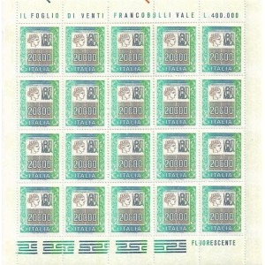 ITALIA - 1987 - Alto valore 20.000 L. - 1 MF da 20 v.
