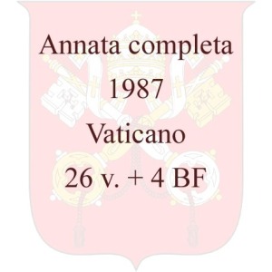 VATICANO - 1987 - Annata completa - 26 v. + 4 BF