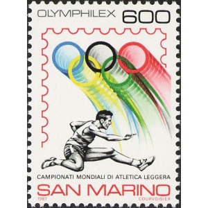 SAN MARINO - 1987 - Campionato mondiale di atletica leggera e Olymphilex '87 - 1 v.