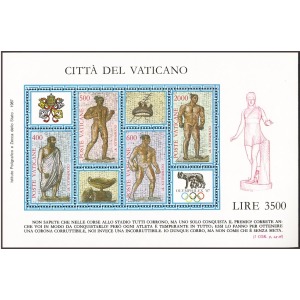 VATICANO - 1987 - Esposizione mondiale Olymphilex '87 - 1 BF