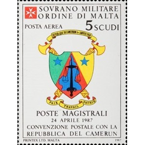 S.M.O.M. - 1987 - Posta Aerea: Convenzione postale con il Camerun - 1 v.