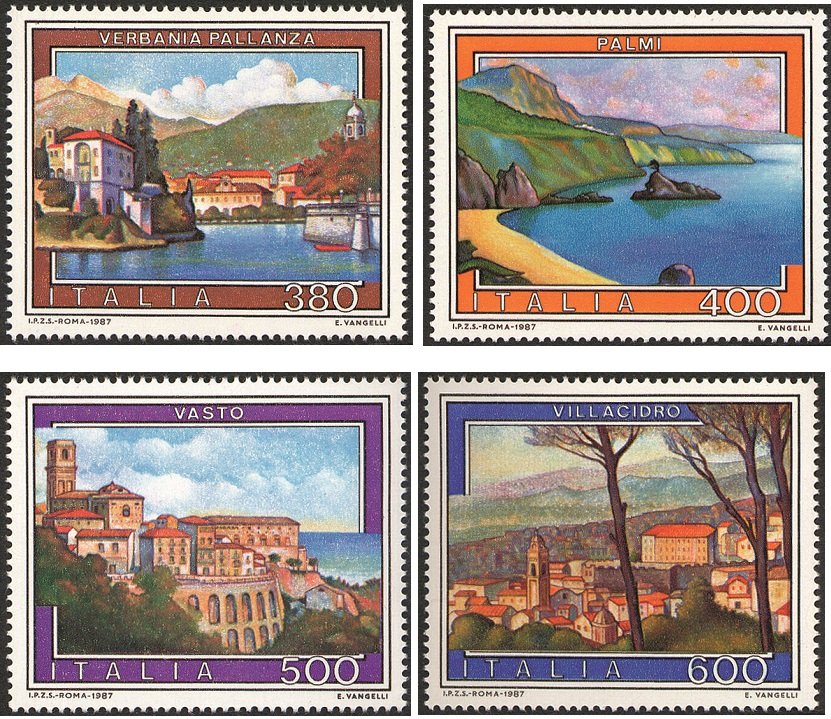 1987 Turistica XIV serie 4 v. Italia ITALIA - 1987 - Turistica XIV serie - 4 v.