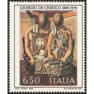 ITALIA - 1988 - 100° della nascita di Giorgio De Chirico - 1 v.
