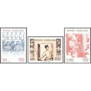 VATICANO - 1988 - 400° della morte di Paolo Caliari, detto il Veronese - 3 v.