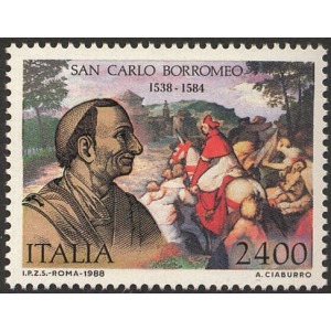 ITALIA - 1988 - 450° della nascita di San Carlo Borromeo - 1 v.