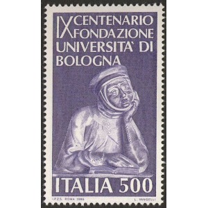 ITALIA - 1988 - 900° dell'Università di Bologna - 1 v.