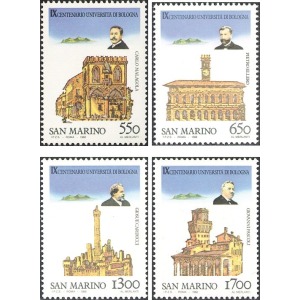 SAN MARINO - 1988 - 900° dell'Università di Bologna - 4 v.