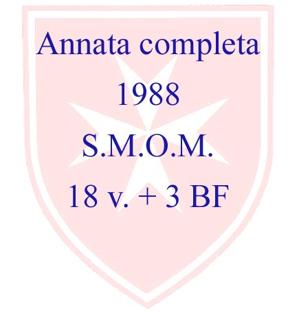 1988 Annata completa 18 v. 3 BF S.M.O.M. SMOM S.M.O.M. - 1988 - Annata completa - 18 v. + 3 BF
