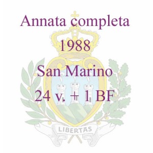 SAN MARINO - 1988 - Annata completa - 24 v. + 1 BF
