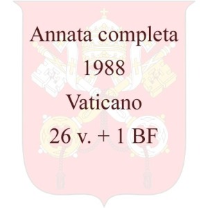 VATICANO - 1988 - Annata completa - 26 v. + 1 BF