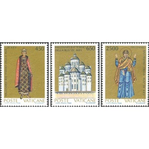 VATICANO - 1988 - Millenario del Battesimo della Rus'di Kiev - 3 v.