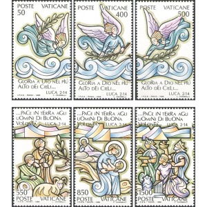 VATICANO - 1988 - Natale - 6 v.