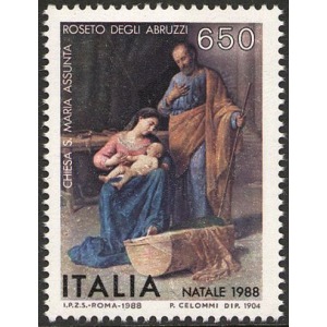 ITALIA - 1988 - Natale 650 L. - 1 v.