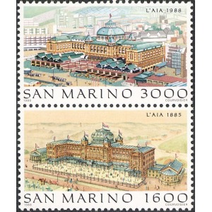 SAN MARINO - 1988 - Vedute de L'Aia - 2 v. in coppia